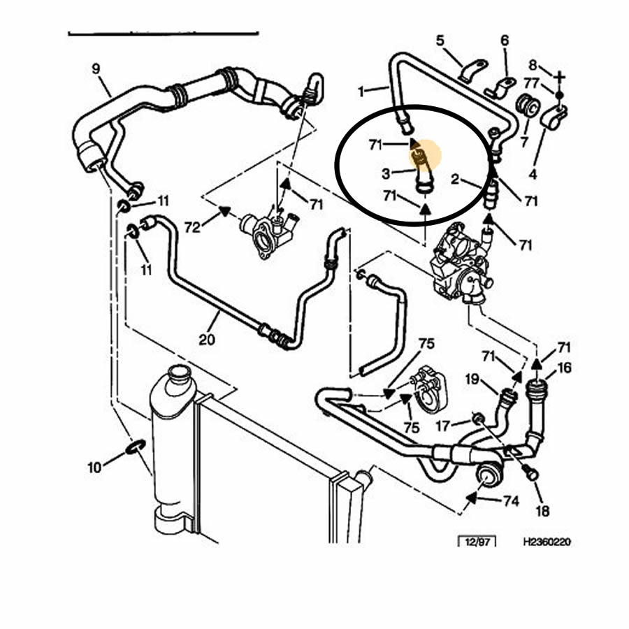 RACOR AGUA MOTOR